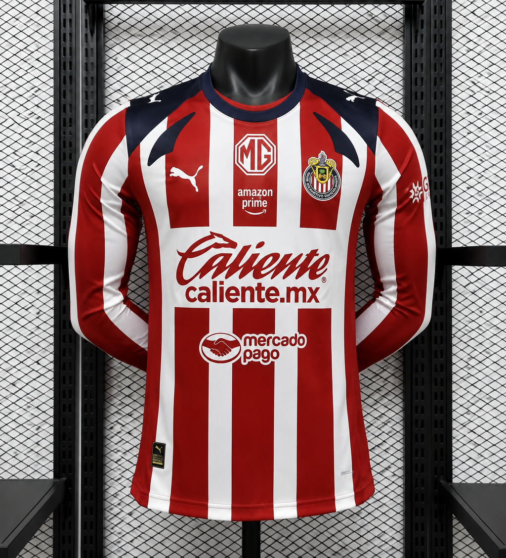 Chivas Local Versión Jugador Manga Larga | Temporada 25-26