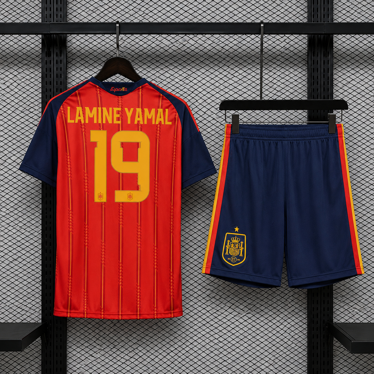 España Local + LAMINE YAMAL #19 Versión Niño | Mundial 2026