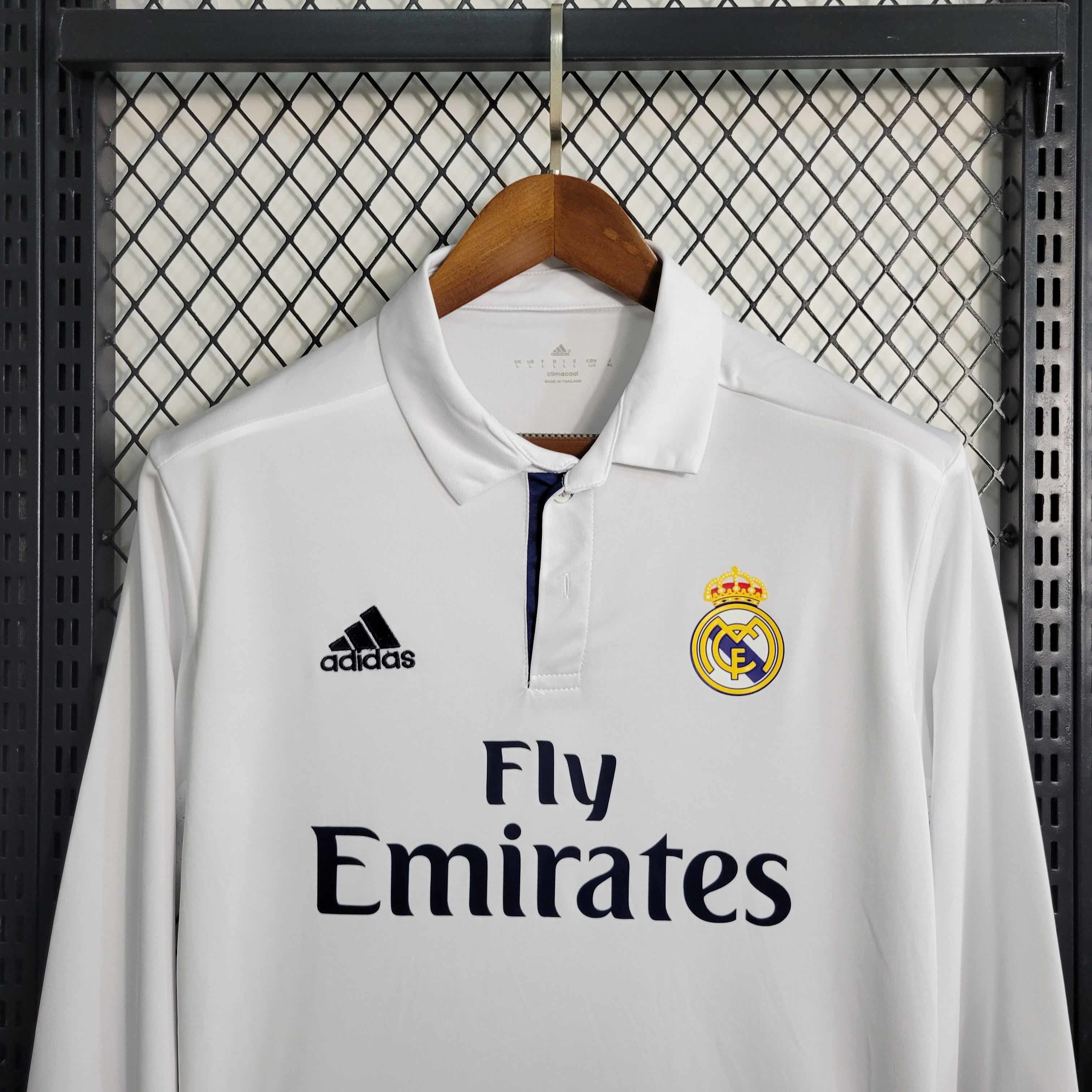 Real Madrid Local Versión Retro Manga Larga | Temporada 16-17