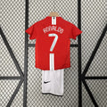 Manchester United Local Versión Niño Retro + RONALDO #7 | Temporada 07-08