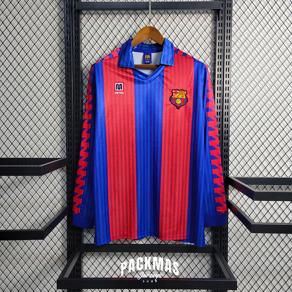 FC Barcelona Local Versión Retro Manga Larga | Temporada 92