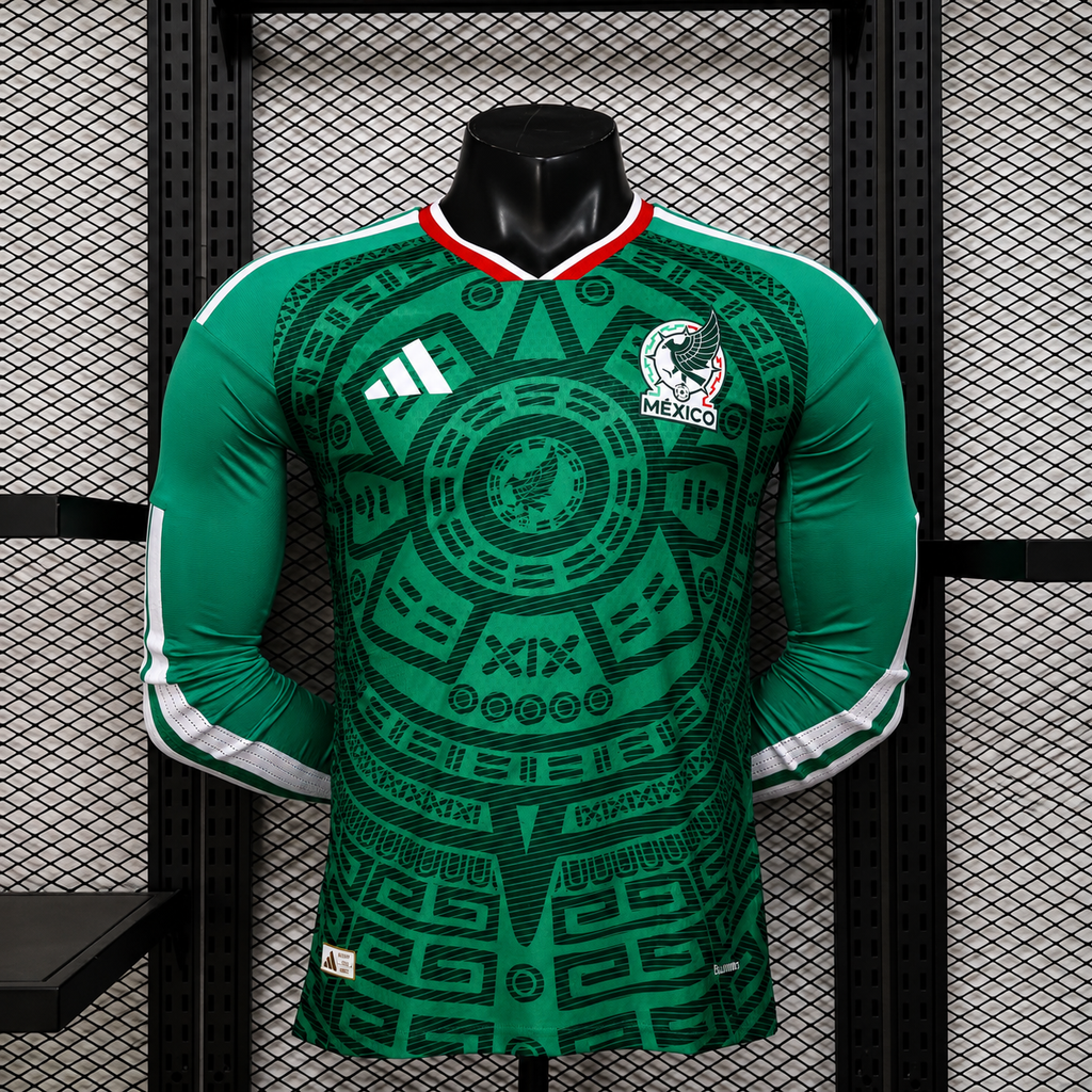 México Local Manga Larga Versión Jugador | Mundial 2026