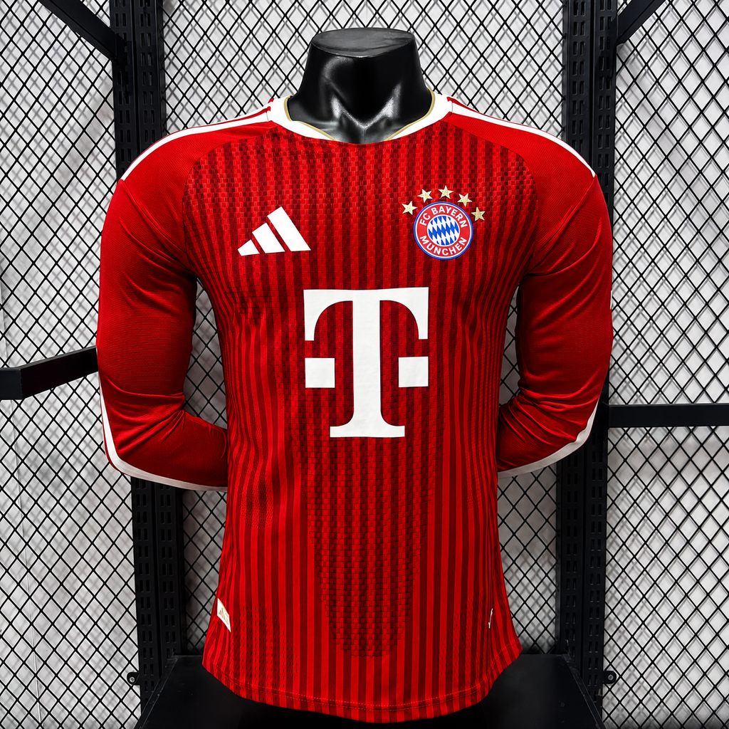 FC Bayern Munich Local Versión Jugador Manga Larga | Temporada 26-27