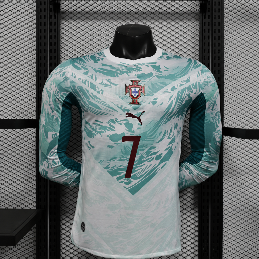 Portugal Visitante Manga Larga + RONALDO #/ Versión Jugador | Mundial 2026