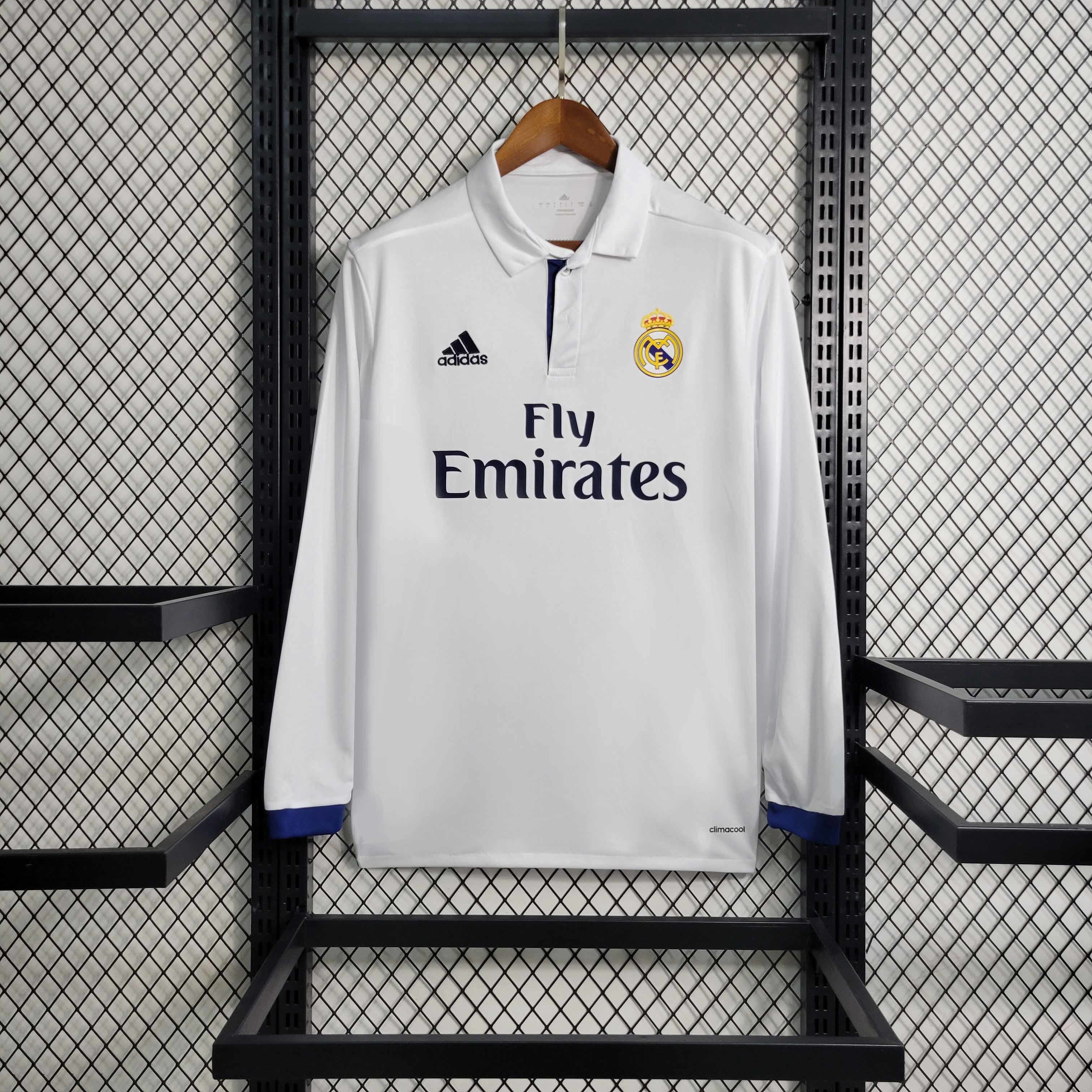 Real Madrid Local Versión Retro Manga Larga | Temporada 16-17