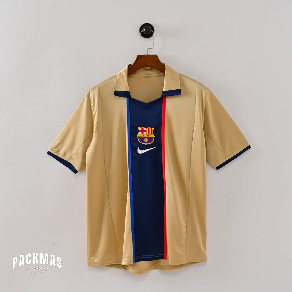 FC Barcelona Visitante Versión Retro Manga Corta | Temporada 01-02